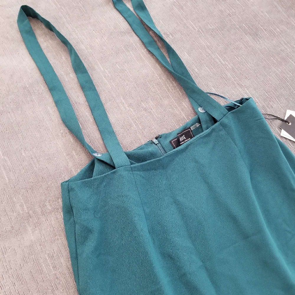 🏷5/$25 HAVE skirt with suspenders green large nwt